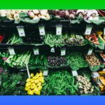 vegetables on shelves