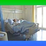 women in hospital bed