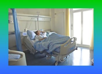 women in hospital bed